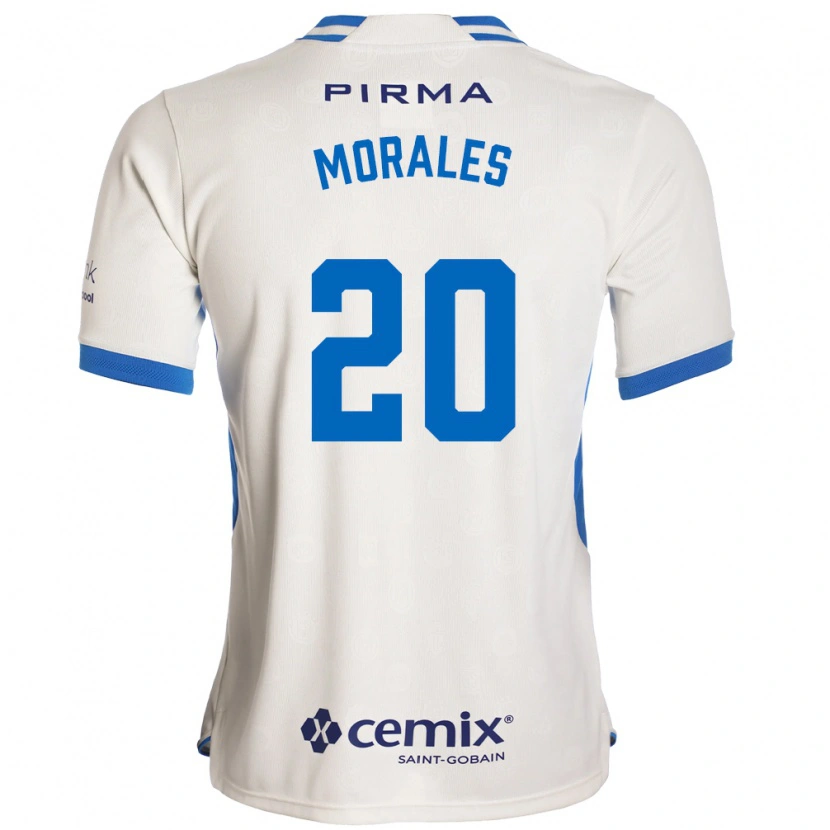 Danxen Hombre Camiseta Ivan Morales #20 Blanco Azul Rojo 2ª Equipación 2026/27 La Camisa