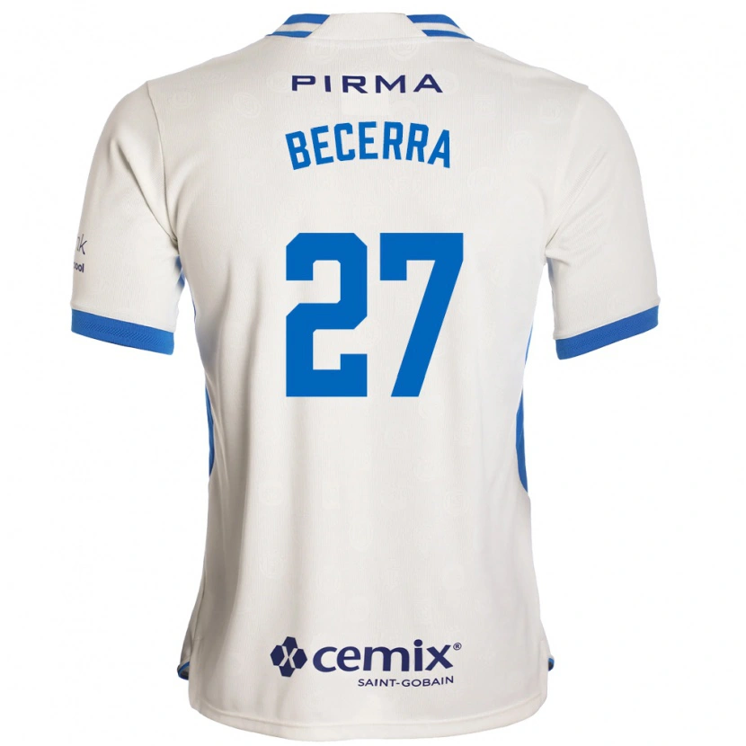 Danxen Hombre Camiseta Ana Becerra #27 Blanco Azul Rojo 2ª Equipación 2026/27 La Camisa