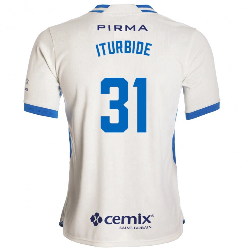 Danxen Hombre Camiseta Luis Iturbide #31 Blanco Azul Rojo 2ª Equipación 2026/27 La Camisa