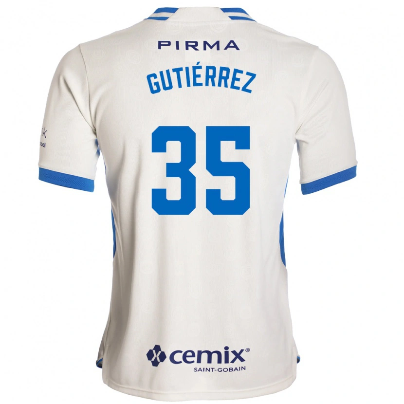 Danxen Hombre Camiseta Luis Gutiérrez #35 Blanco Azul Rojo 2ª Equipación 2026/27 La Camisa