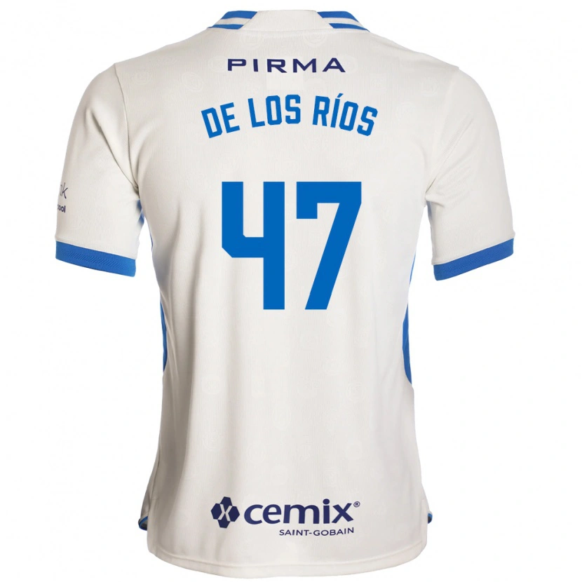 Danxen Hombre Camiseta Sergio De Los Ríos #47 Blanco Azul Rojo 2ª Equipación 2026/27 La Camisa