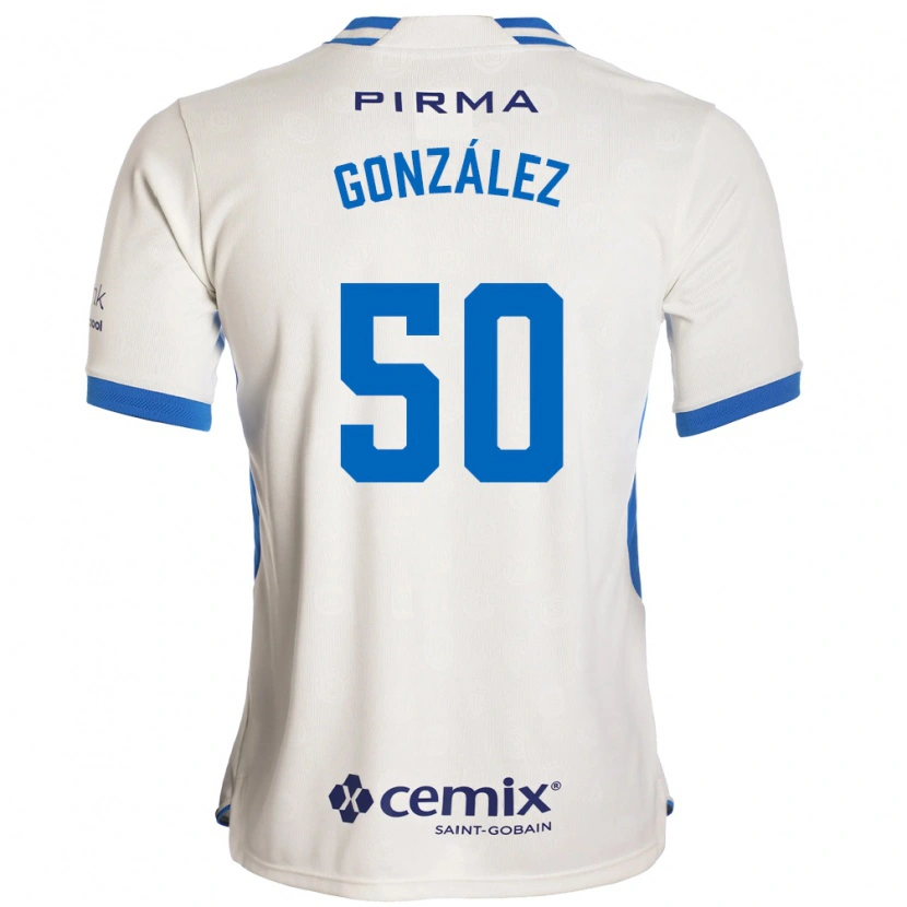 Danxen Hombre Camiseta Kenneth González #50 Blanco Azul Rojo 2ª Equipación 2026/27 La Camisa