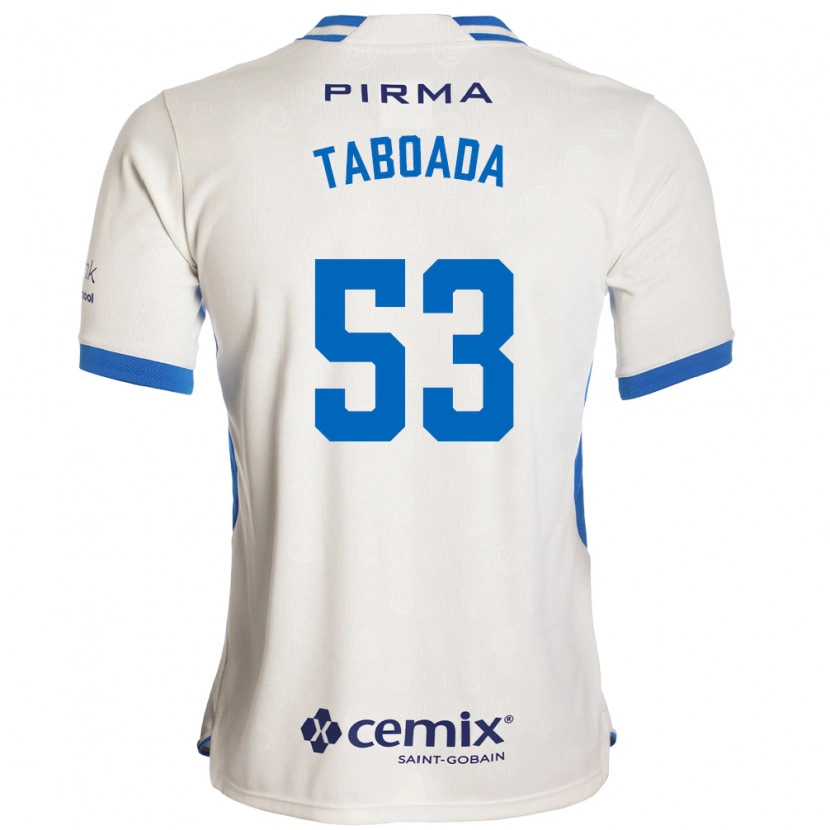 Danxen Hombre Camiseta Víctor Taboada #53 Blanco Azul Rojo 2ª Equipación 2026/27 La Camisa