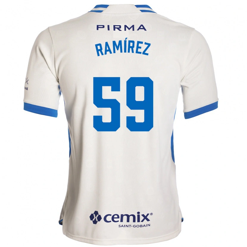 Danxen Hombre Camiseta Diego Ramírez #59 Blanco Azul Rojo 2ª Equipación 2026/27 La Camisa