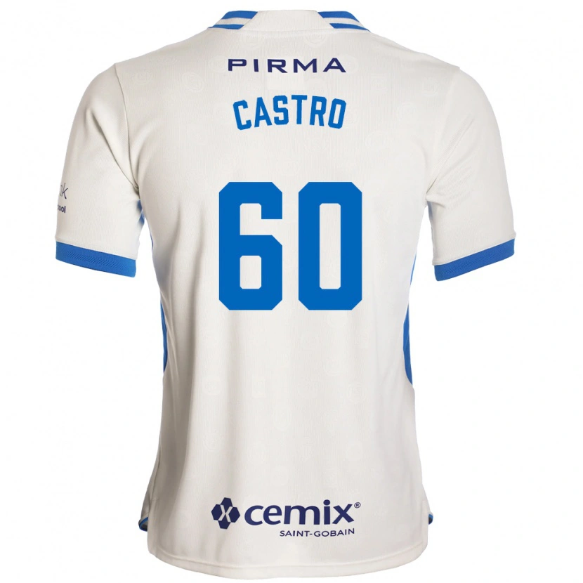 Danxen Hombre Camiseta Ariel Castro #60 Blanco Azul Rojo 2ª Equipación 2026/27 La Camisa