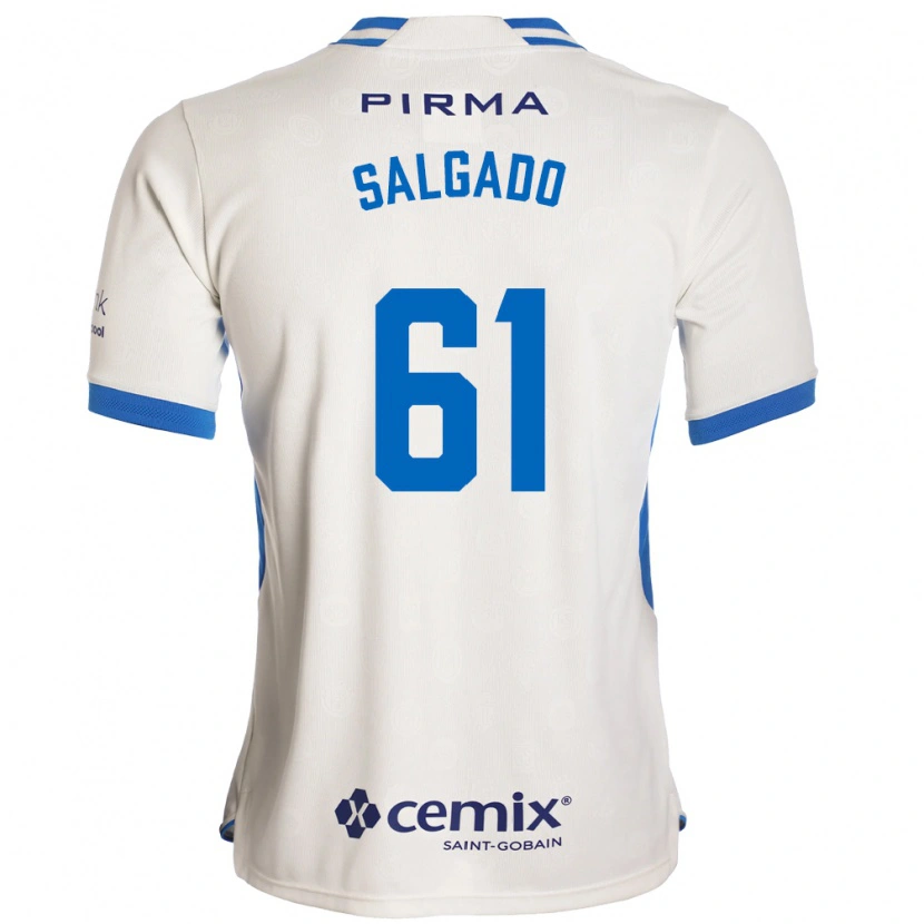 Danxen Hombre Camiseta Bruno Salgado #61 Blanco Azul Rojo 2ª Equipación 2026/27 La Camisa
