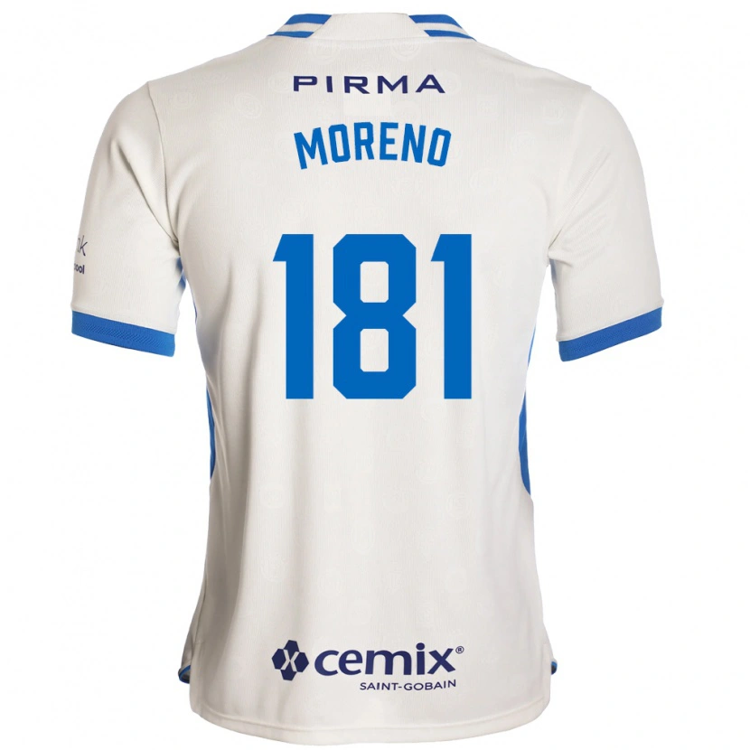 Danxen Hombre Camiseta Roberto Moreno #181 Blanco Azul Rojo 2ª Equipación 2026/27 La Camisa