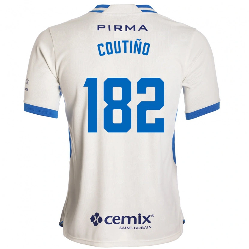 Danxen Hombre Camiseta Santiago Coutiño #182 Blanco Azul Rojo 2ª Equipación 2026/27 La Camisa