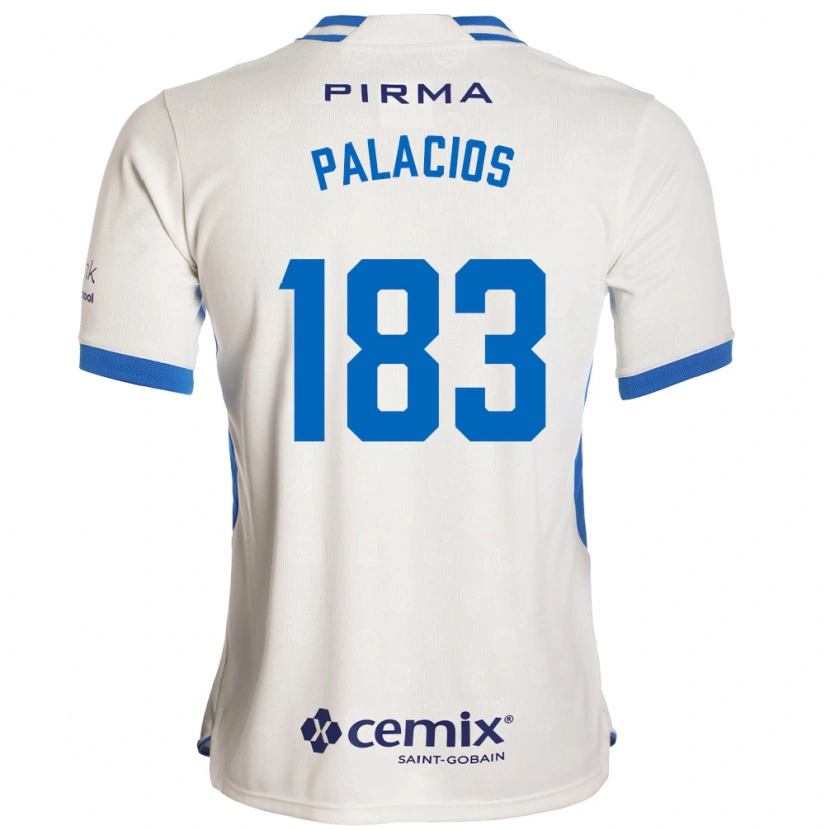 Danxen Hombre Camiseta Kelvin Palacios #183 Blanco Azul Rojo 2ª Equipación 2026/27 La Camisa