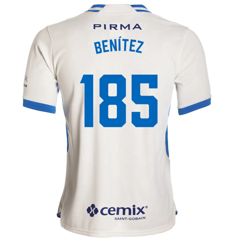 Danxen Hombre Camiseta Cristopher Benítez #185 Blanco Azul Rojo 2ª Equipación 2026/27 La Camisa