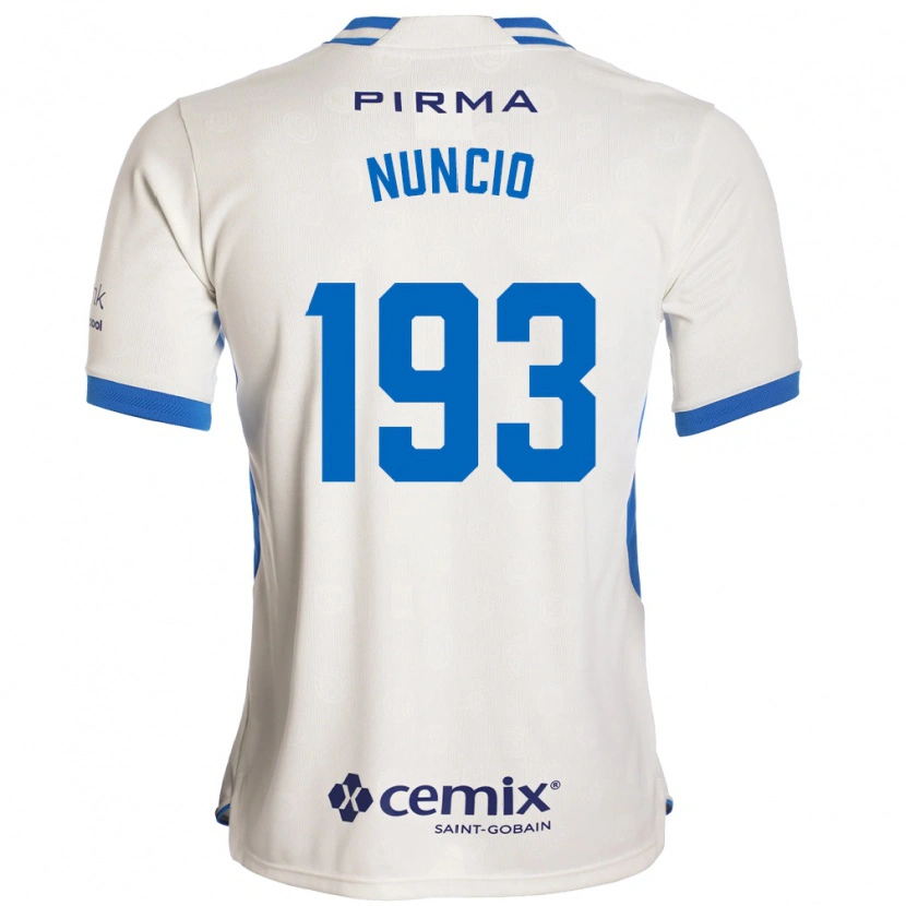Danxen Hombre Camiseta Jorge Nuncio #193 Blanco Azul Rojo 2ª Equipación 2026/27 La Camisa