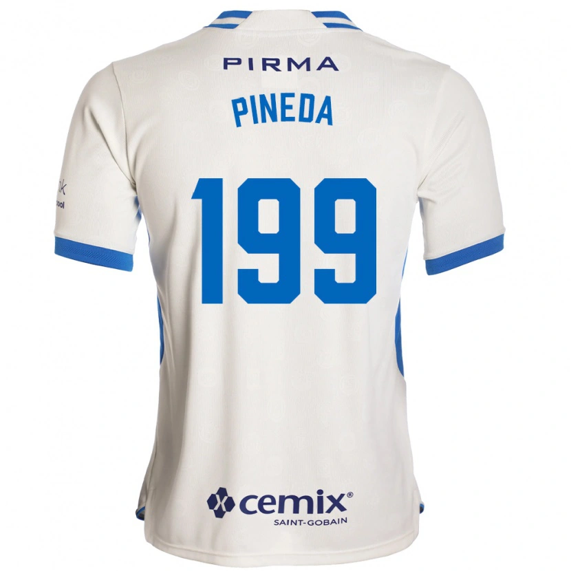 Danxen Hombre Camiseta Zadiel Pineda #199 Blanco Azul Rojo 2ª Equipación 2026/27 La Camisa