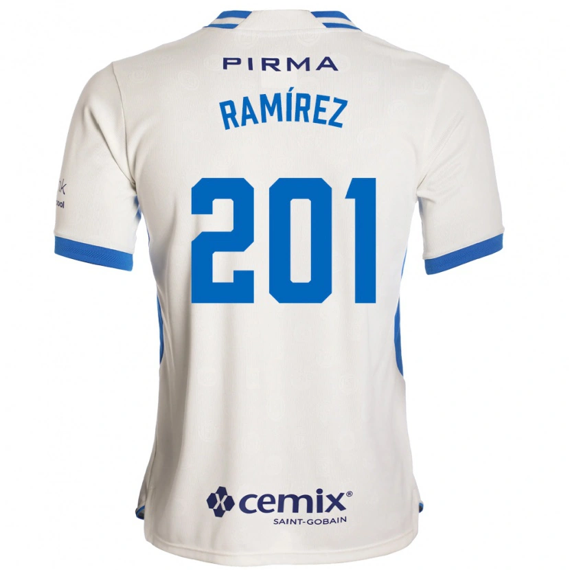 Danxen Hombre Camiseta Orlando Ramírez #201 Blanco Azul Rojo 2ª Equipación 2026/27 La Camisa