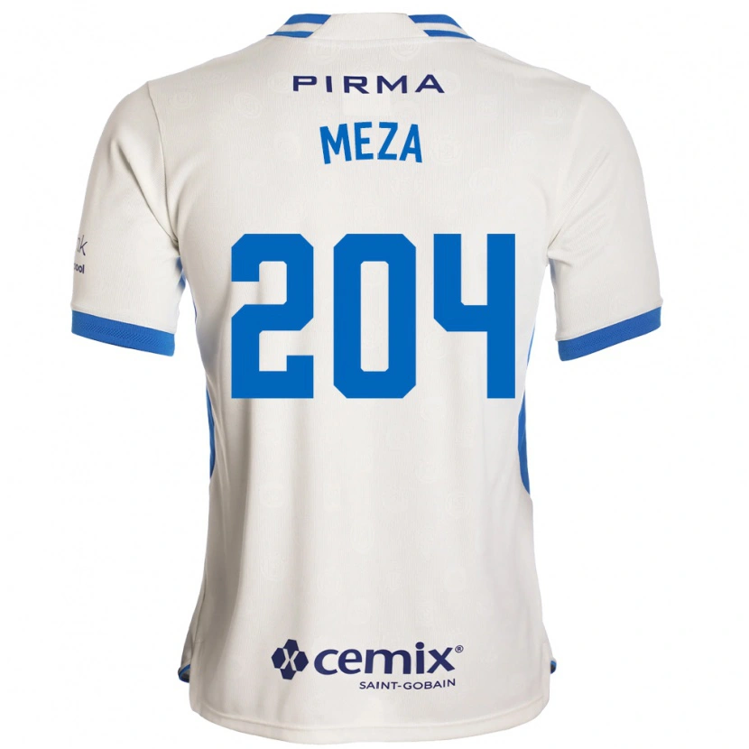 Danxen Hombre Camiseta Jonathan Meza #204 Blanco Azul Rojo 2ª Equipación 2026/27 La Camisa