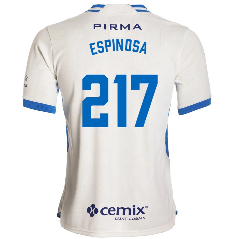 Danxen Hombre Camiseta Samuel Espinosa #217 Blanco Azul Rojo 2ª Equipación 2026/27 La Camisa