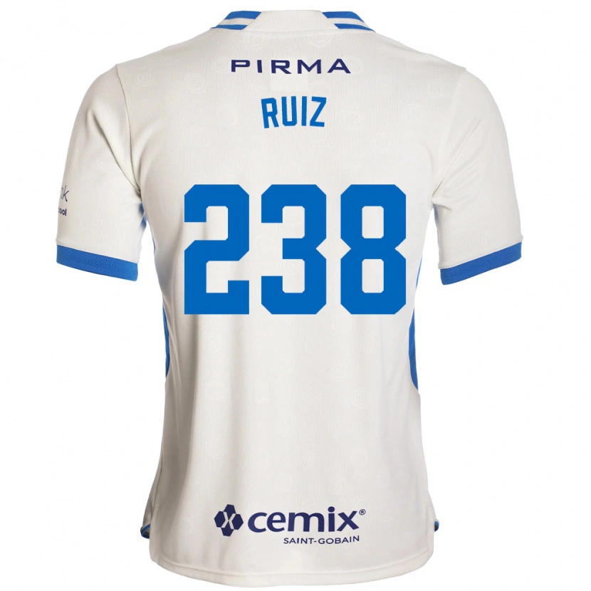 Danxen Hombre Camiseta Abel Ruiz #238 Blanco Azul Rojo 2ª Equipación 2026/27 La Camisa