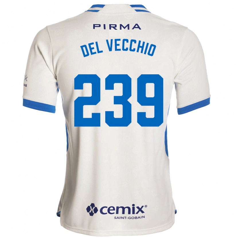 Danxen Hombre Camiseta Michael Del Vecchio #239 Blanco Azul Rojo 2ª Equipación 2026/27 La Camisa