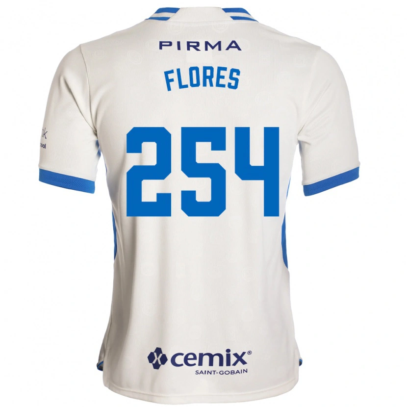 Danxen Hombre Camiseta Derek Flores #254 Blanco Azul Rojo 2ª Equipación 2026/27 La Camisa