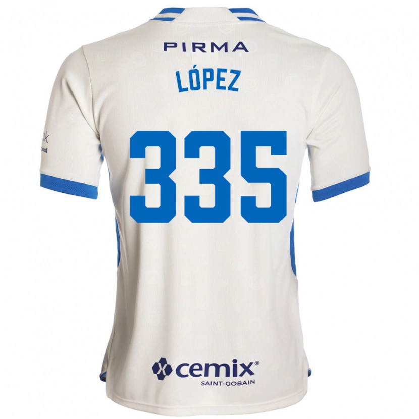 Danxen Hombre Camiseta Alfredo López #335 Blanco Azul Rojo 2ª Equipación 2026/27 La Camisa