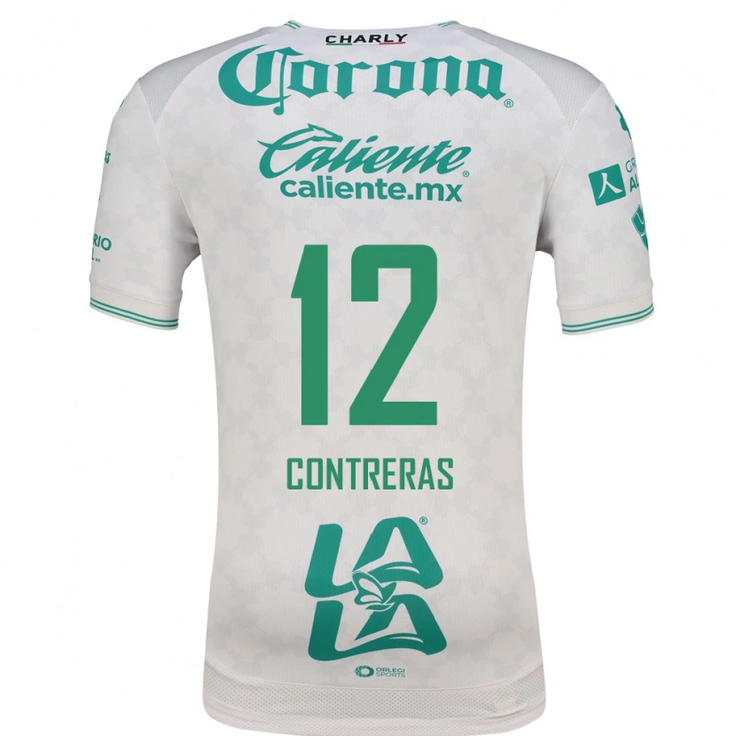 Danxen Hombre Camiseta Karol Contreras #12 Verde Claro Blanco 2ª Equipación 2026/27 La Camisa