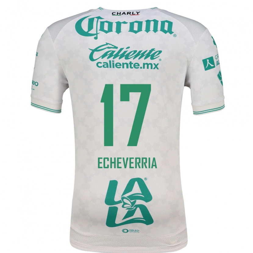 Danxen Hombre Camiseta Emmanuel Echeverría #17 Verde Claro Blanco 2ª Equipación 2026/27 La Camisa