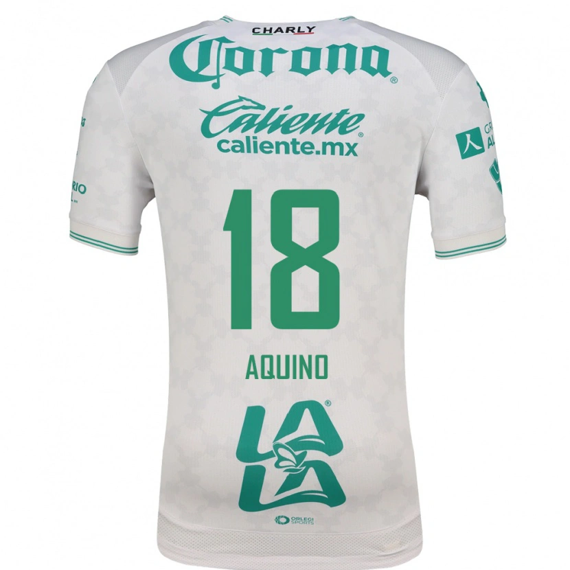 Danxen Hombre Camiseta Pedro Aquino #18 Verde Claro Blanco 2ª Equipación 2026/27 La Camisa