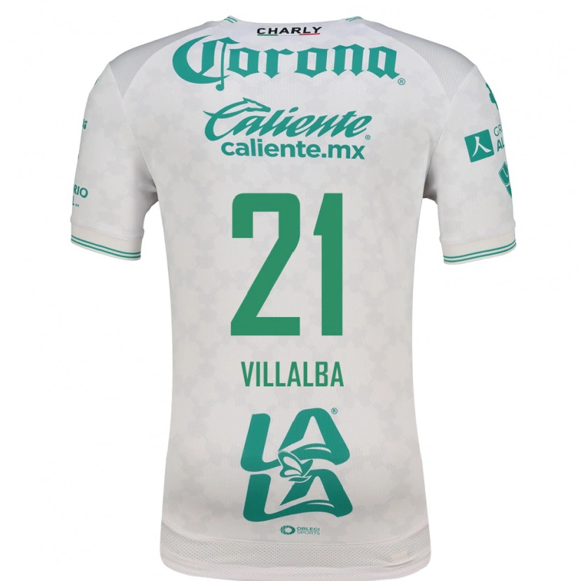 Danxen Hombre Camiseta Fran Villalba #21 Verde Claro Blanco 2ª Equipación 2026/27 La Camisa