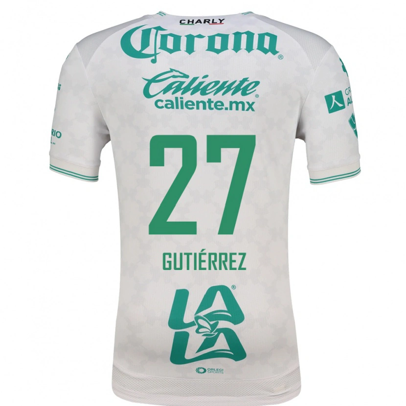 Danxen Hombre Camiseta Luis Gutiérrez #27 Verde Claro Blanco 2ª Equipación 2026/27 La Camisa