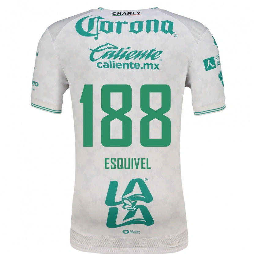 Danxen Hombre Camiseta Bruno Esquivel #188 Verde Claro Blanco 2ª Equipación 2026/27 La Camisa