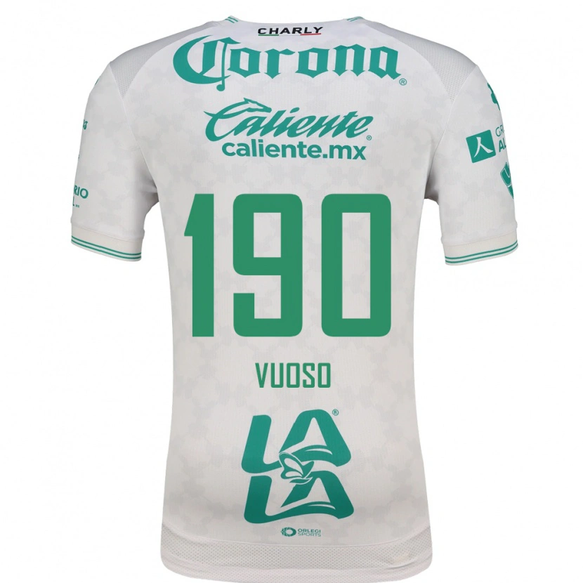 Danxen Hombre Camiseta Lucca Vuoso #190 Verde Claro Blanco 2ª Equipación 2026/27 La Camisa