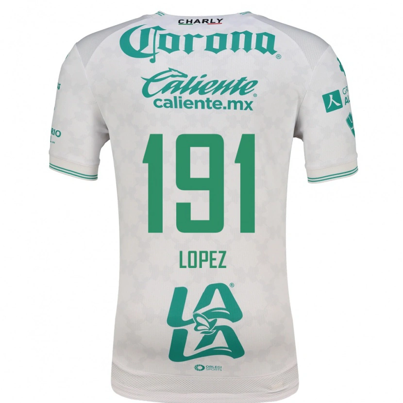 Danxen Hombre Camiseta Carlos López #191 Verde Claro Blanco 2ª Equipación 2026/27 La Camisa