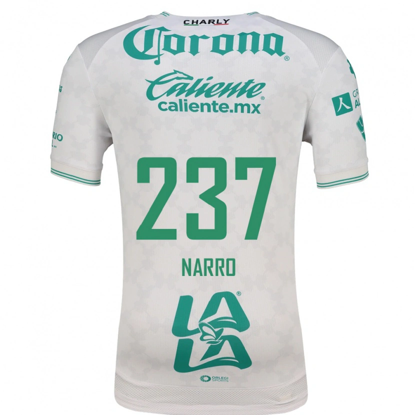 Danxen Hombre Camiseta Ernesto Narro #237 Verde Claro Blanco 2ª Equipación 2026/27 La Camisa