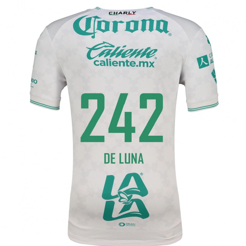 Danxen Hombre Camiseta Eduardo De Luna #242 Verde Claro Blanco 2ª Equipación 2026/27 La Camisa
