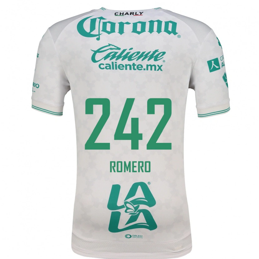 Danxen Hombre Camiseta Ángel Romero #242 Verde Claro Blanco 2ª Equipación 2026/27 La Camisa