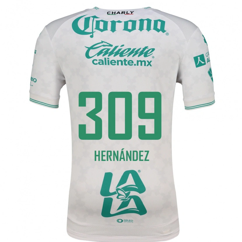 Danxen Hombre Camiseta Julio Hernández #309 Verde Claro Blanco 2ª Equipación 2026/27 La Camisa