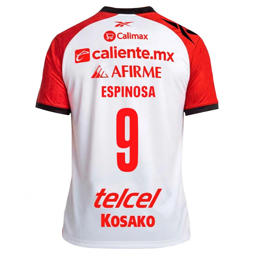 Danxen Hombre Camiseta Daniela Espinosa #9 Rojo Blanco Negro 2ª Equipación 2026/27 La Camisa