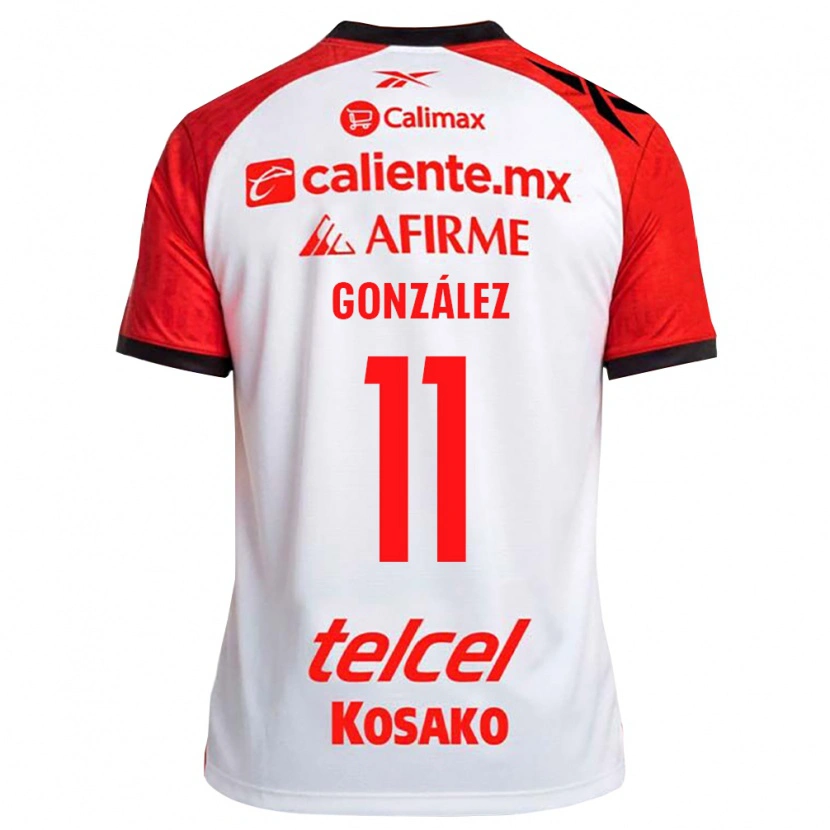 Danxen Hombre Camiseta Francisco González #11 Rojo Blanco Negro 2ª Equipación 2026/27 La Camisa