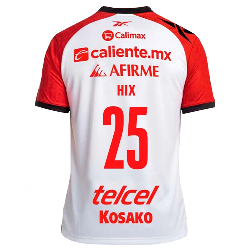 Danxen Hombre Camiseta Angelina Hix #25 Rojo Blanco Negro 2ª Equipación 2026/27 La Camisa