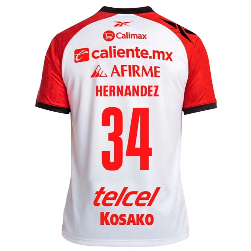 Danxen Hombre Camiseta Kimberly Hernandez #34 Rojo Blanco Negro 2ª Equipación 2026/27 La Camisa