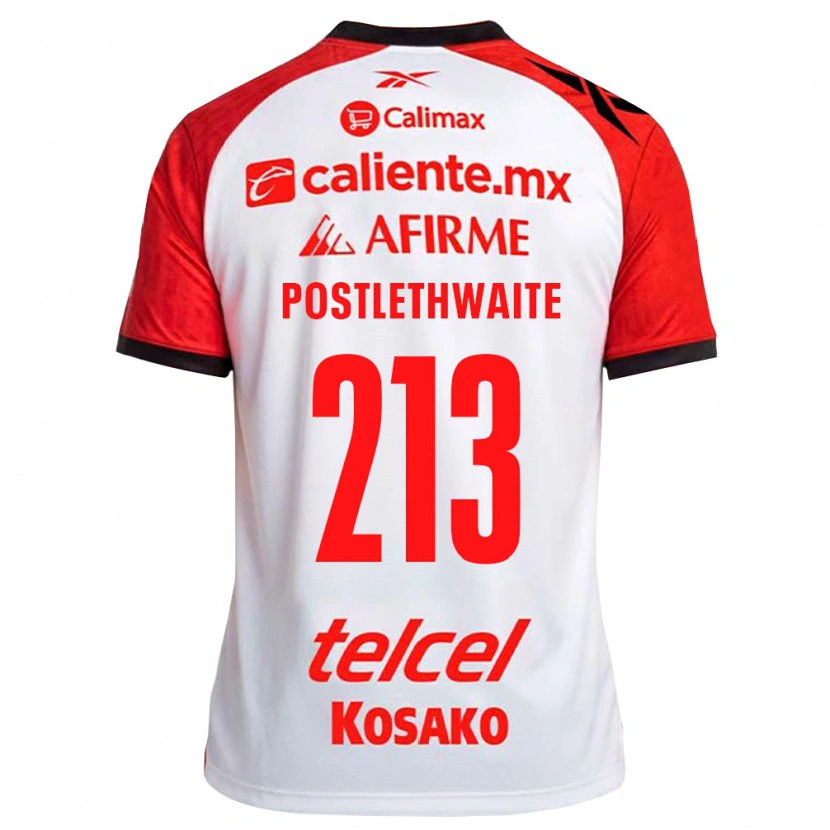 Danxen Hombre Camiseta Emiliano Postlethwaite #213 Rojo Blanco Negro 2ª Equipación 2026/27 La Camisa