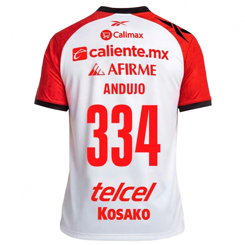 Danxen Hombre Camiseta Favio Andujo #334 Rojo Blanco Negro 2ª Equipación 2026/27 La Camisa