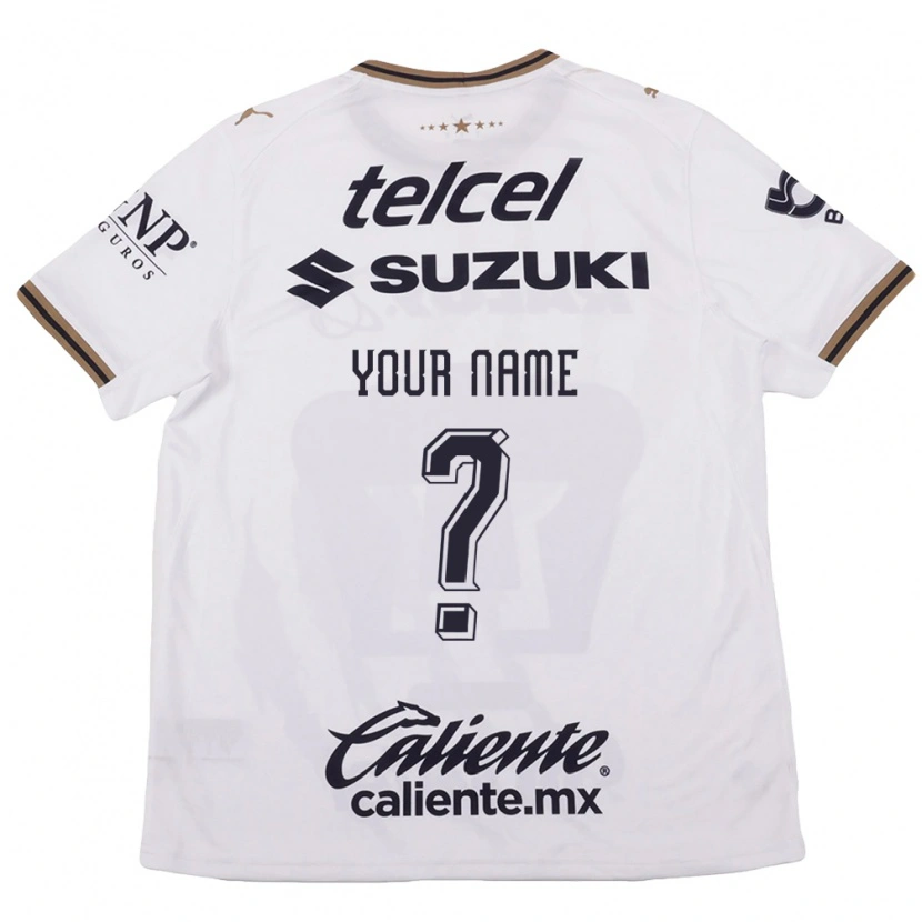 Danxen Hombre Camiseta Su Nombre #0 Blanco Negro Marrón 2ª Equipación 2026/27 La Camisa