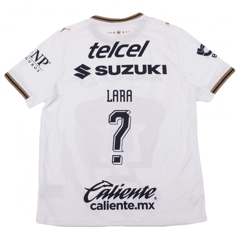 Danxen Hombre Camiseta Erick Lara #0 Blanco Negro Marrón 2ª Equipación 2026/27 La Camisa