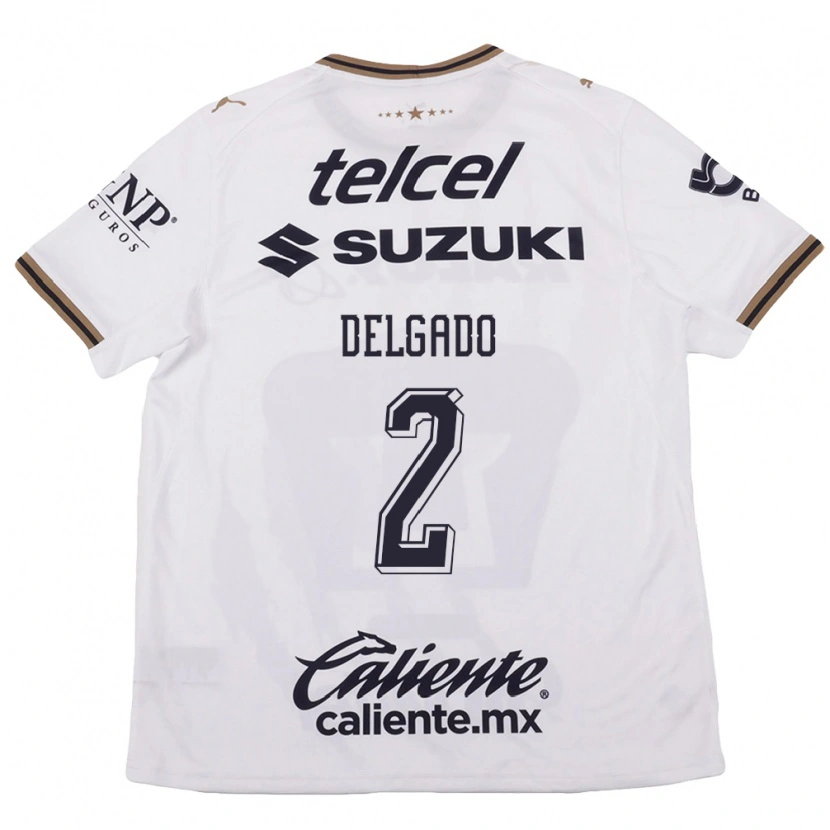 Danxen Hombre Camiseta Dirce Delgado #2 Blanco Negro Marrón 2ª Equipación 2026/27 La Camisa
