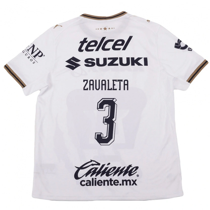 Danxen Hombre Camiseta Rebeca Zavaleta #3 Blanco Negro Marrón 2ª Equipación 2026/27 La Camisa