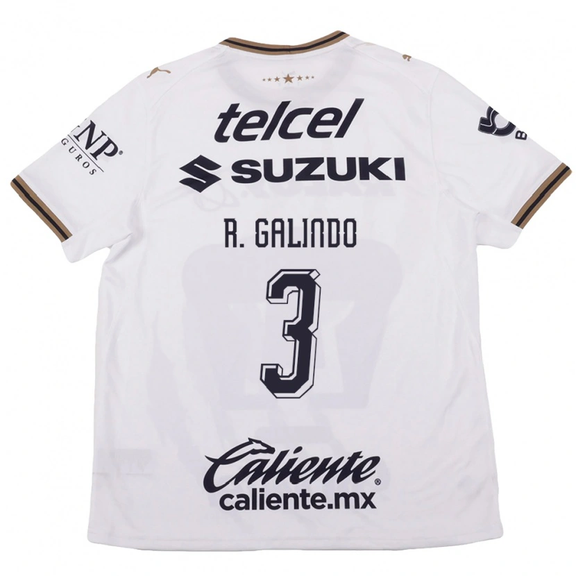 Danxen Hombre Camiseta José Galindo #3 Blanco Negro Marrón 2ª Equipación 2026/27 La Camisa