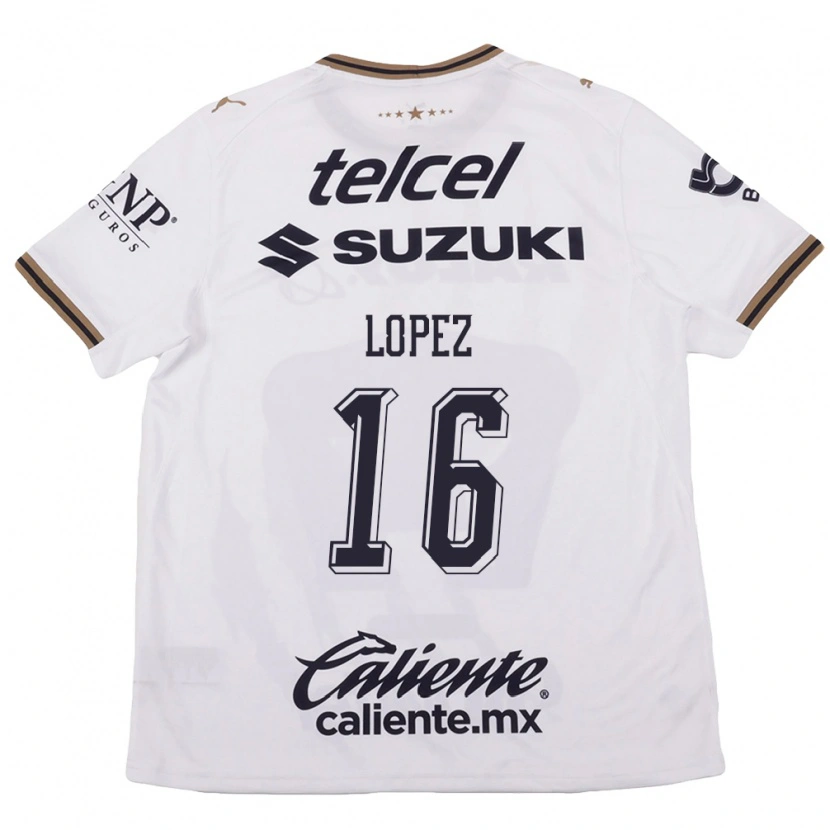 Danxen Hombre Camiseta Samantha Lopez #16 Blanco Negro Marrón 2ª Equipación 2026/27 La Camisa