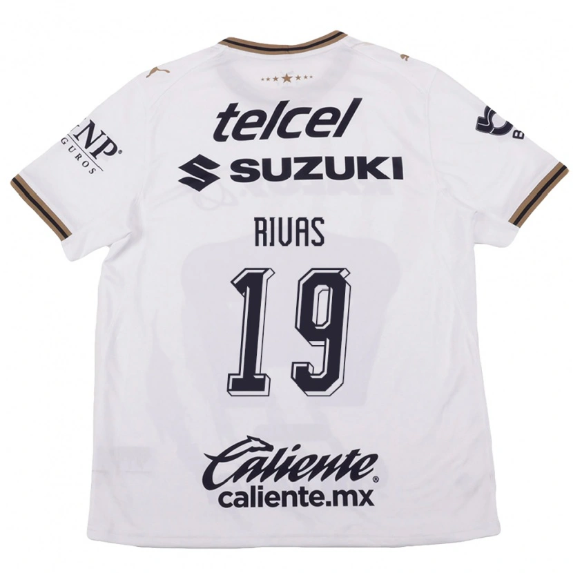 Danxen Hombre Camiseta Jesús Rivas #19 Blanco Negro Marrón 2ª Equipación 2026/27 La Camisa