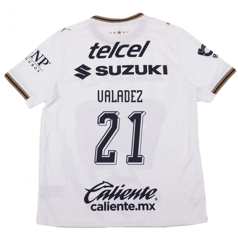 Danxen Hombre Camiseta Natalia Macias Valadez #21 Blanco Negro Marrón 2ª Equipación 2026/27 La Camisa