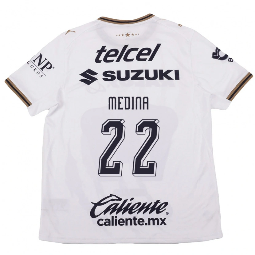 Danxen Hombre Camiseta Alan Medina #22 Blanco Negro Marrón 2ª Equipación 2026/27 La Camisa